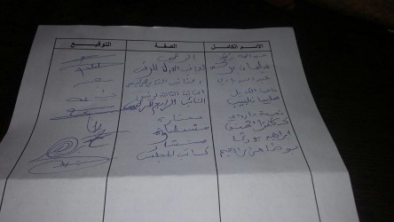 توقيعات الأعضاء الـ09