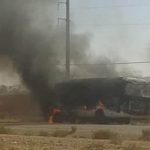 هذه صور حافلة للنقل العمومي التهمتها النيران بكلميم