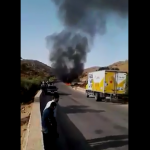 (فيديو) شب حريق بسيارة خفيفة بمدخل أكني إمغارن بإقليم كلميم